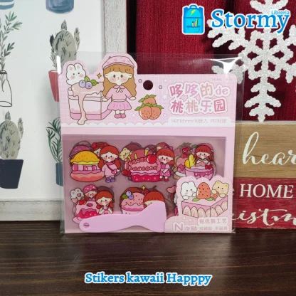 Stikers kawaii happy3