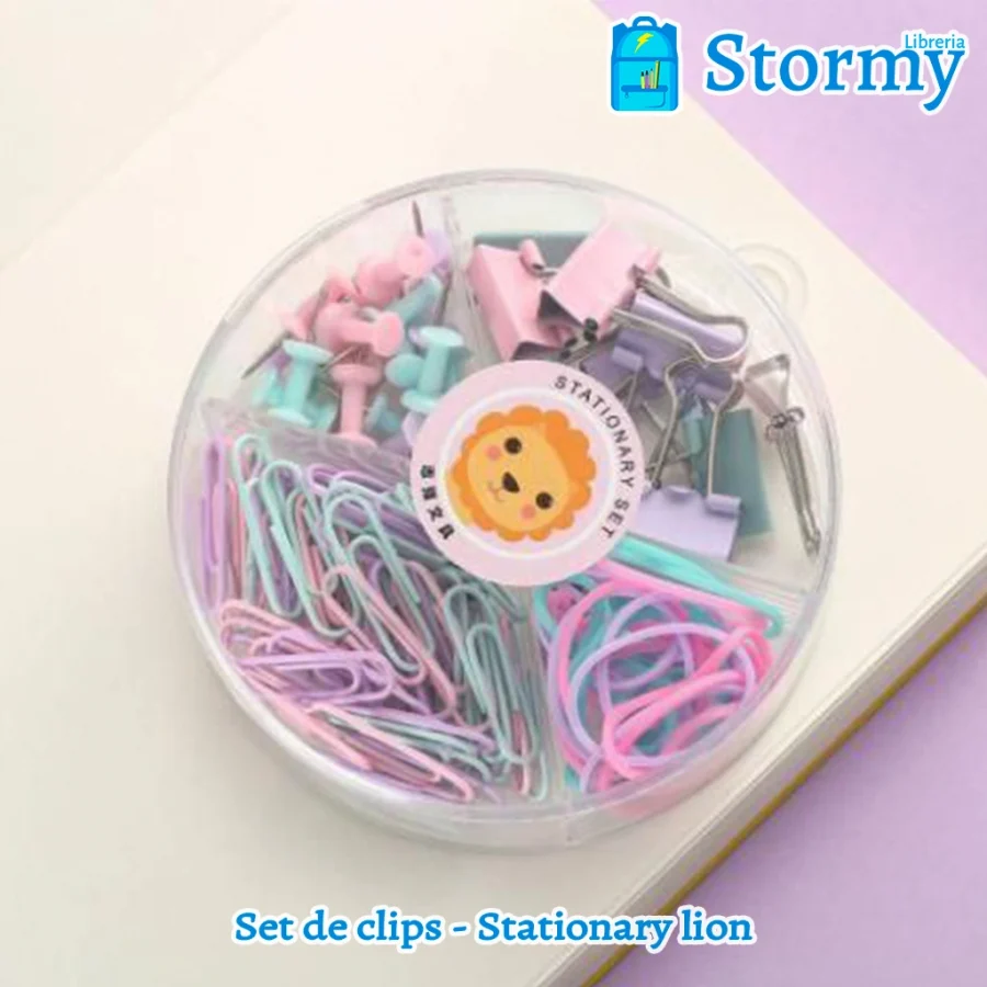 set de clips stationary lion