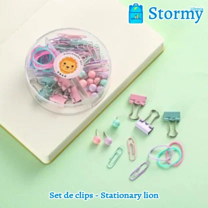 set de clips stationary lion1