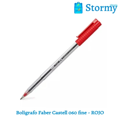 Boligrafo faber castell 060 fine ROJO