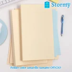 folder color amarillo tamaño oficio