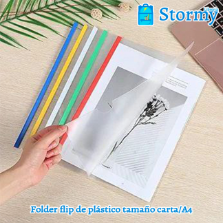 folder flip plastico tamaño carta a4