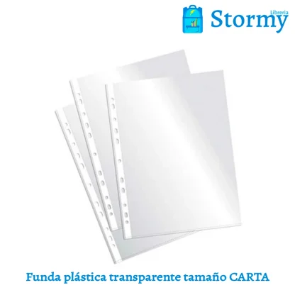 funda plastica transparente tamaño carta