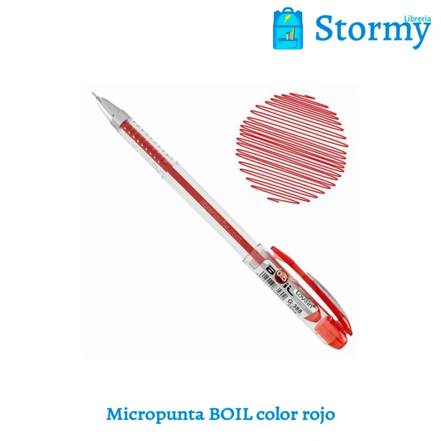 micropunta boil color rojo