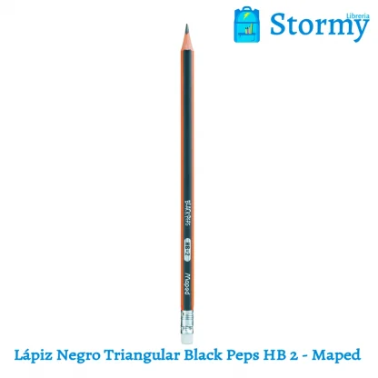 Lapiz negro triangular black peps hb maped