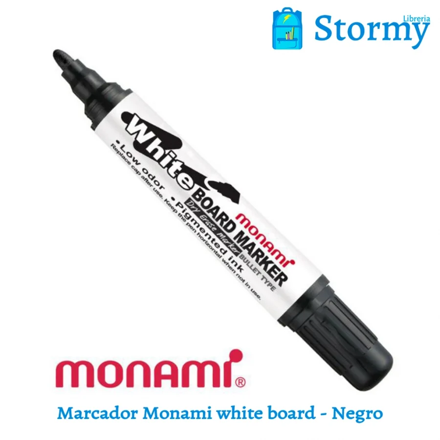 Marcador monami white board negro