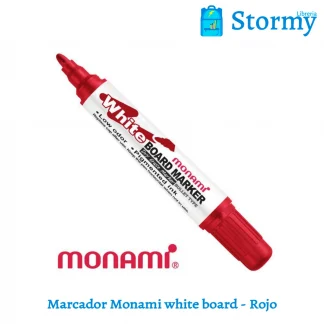 Marcador monami white board rojo