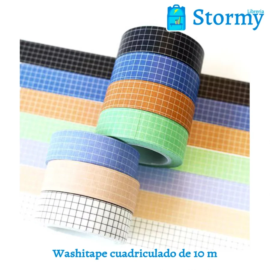 washitape cuadriculado de 10 m7