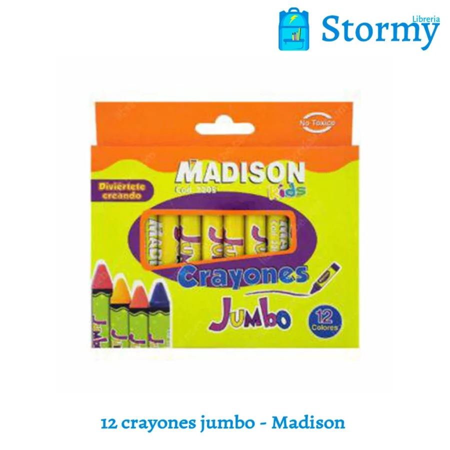 12 Crayones Jumbo Madison