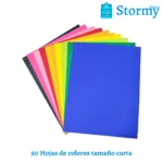 50 Hojas De Colores Tamaño Carta