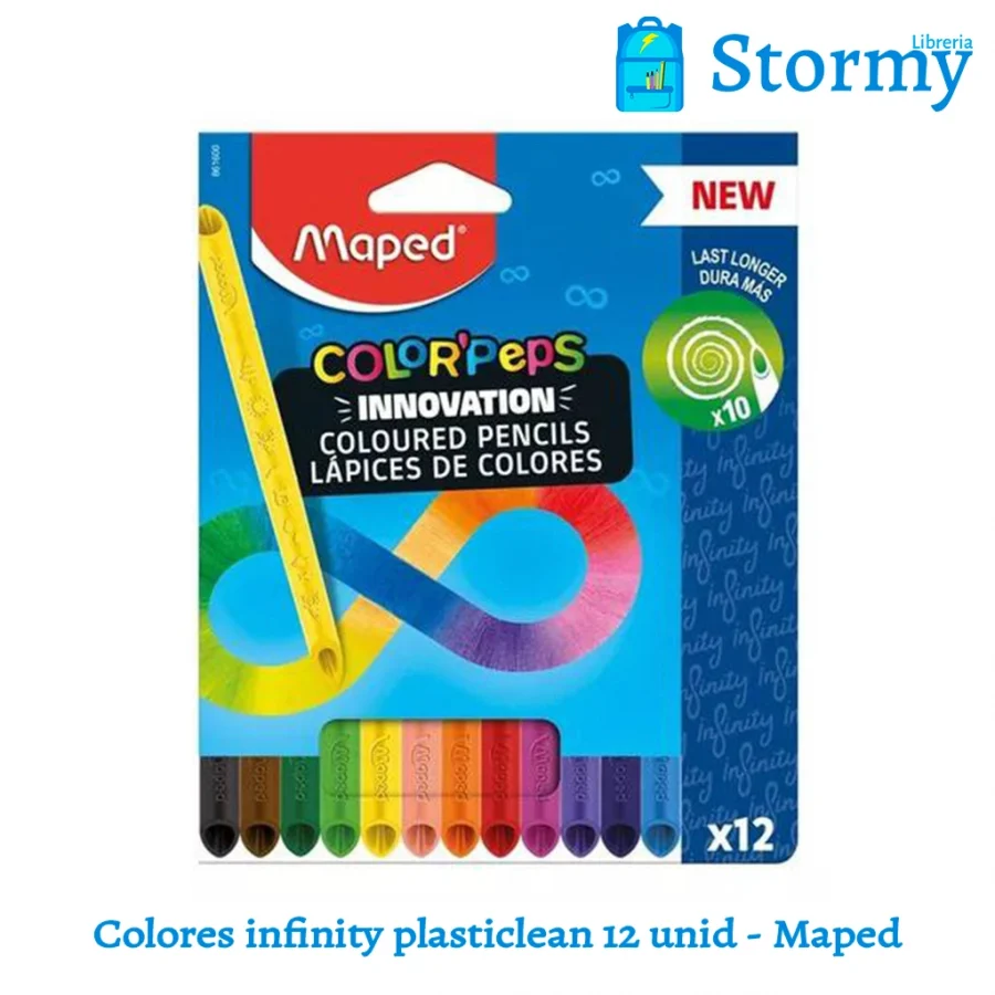 Colores Infinity Plasticlean 12 Unidades Maped