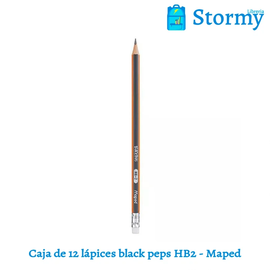 Caja De 12 Lapices Black Peps Hb2 Maped1