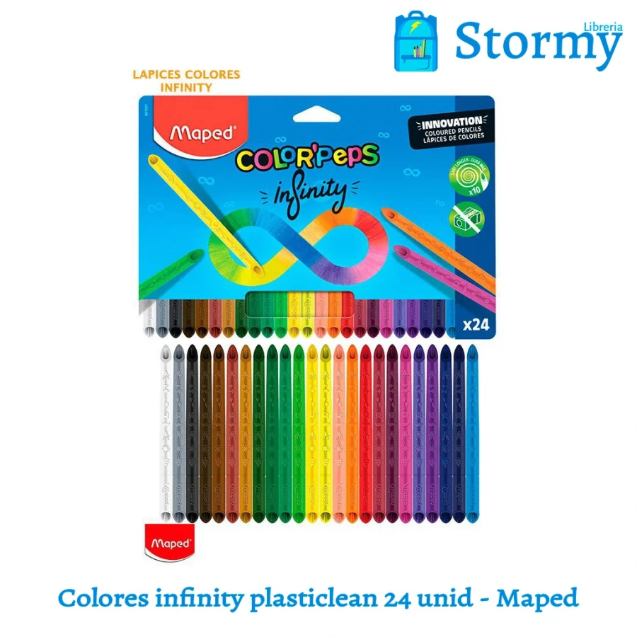 Colores Infinity Plasticlean 24 Unid Maped1