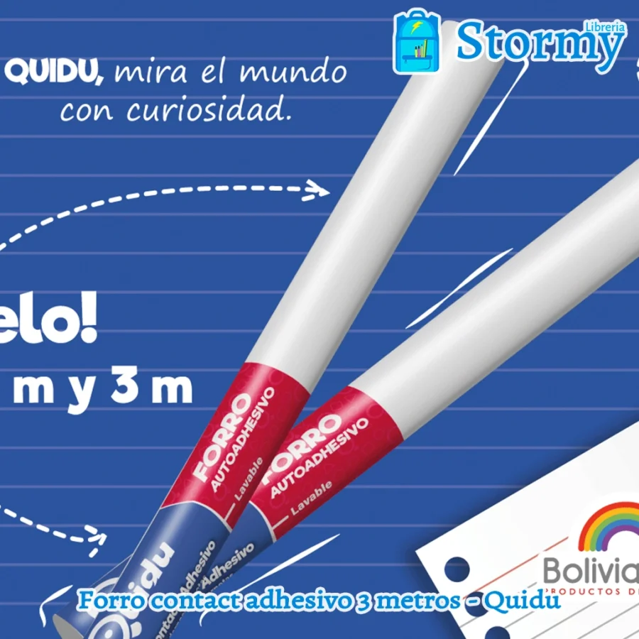 Forro contact adhesivo 3 metros quidu