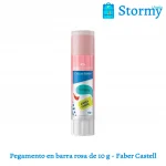 pegamento en barra rosa de 10 g faber castell