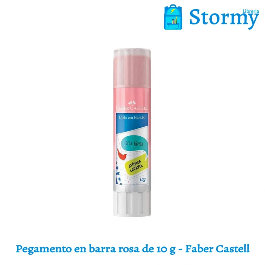 pegamento en barra rosa de 10 g faber castell