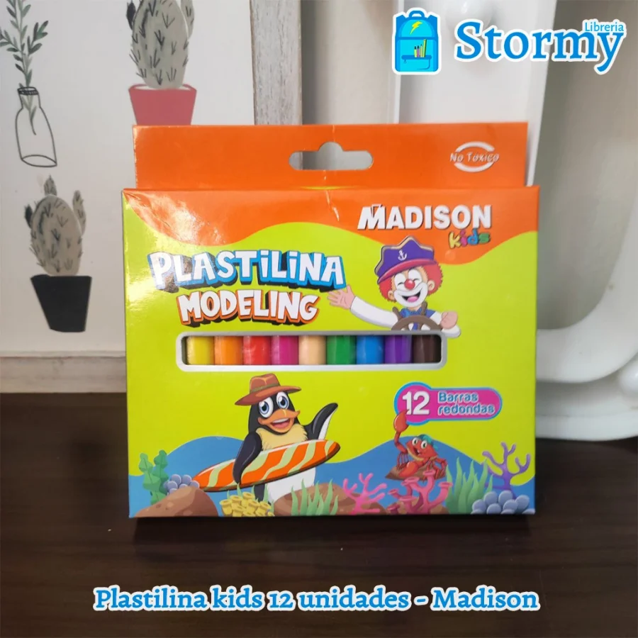 plastilina kids 12 unidades madison