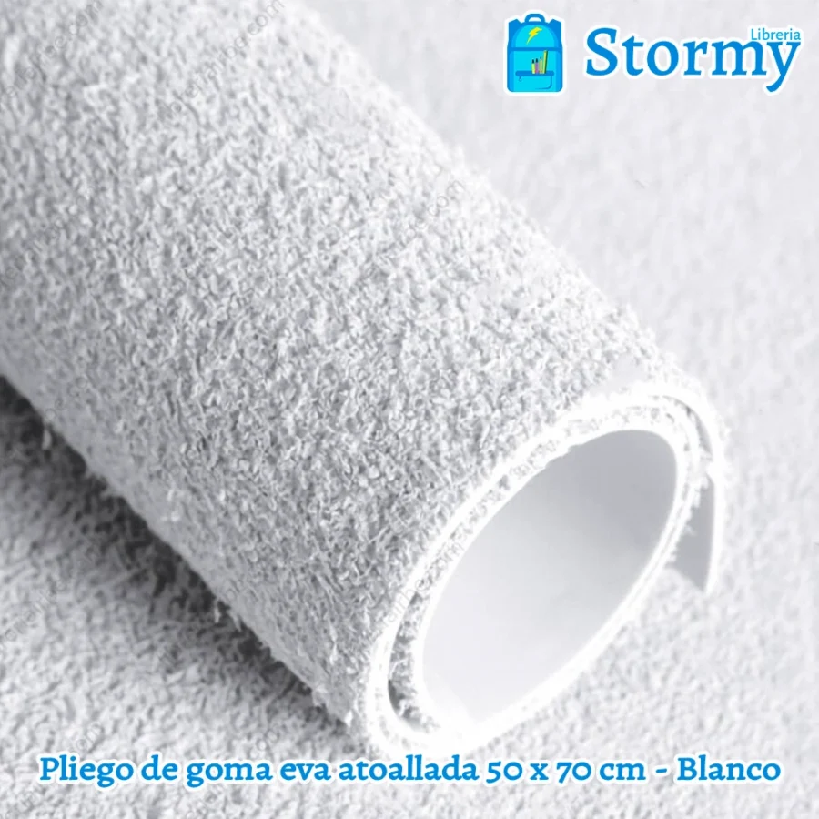 Pliego De Goma Eva Atoallada 70 X70 Cm Blanco