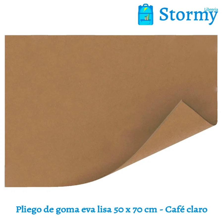 Pliego De Goma Lisa 50 X 70 Cm Cafe Claro