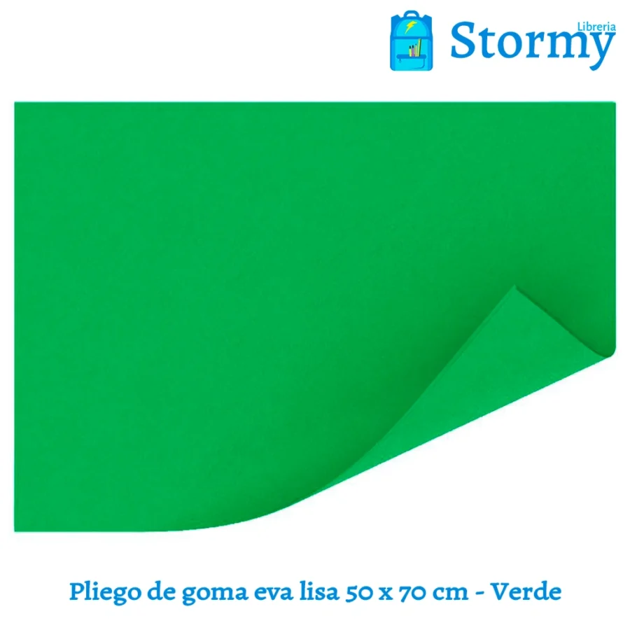 Pliego De Goma Lisa 50 X 70 Cm Verde