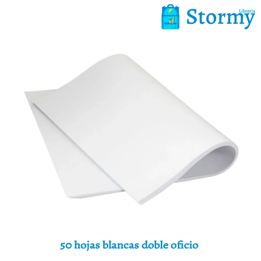 50 Hojas Blancas Doble Oficio