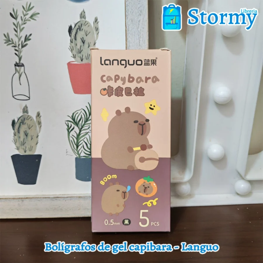 Boligrafos de gel capibara languo