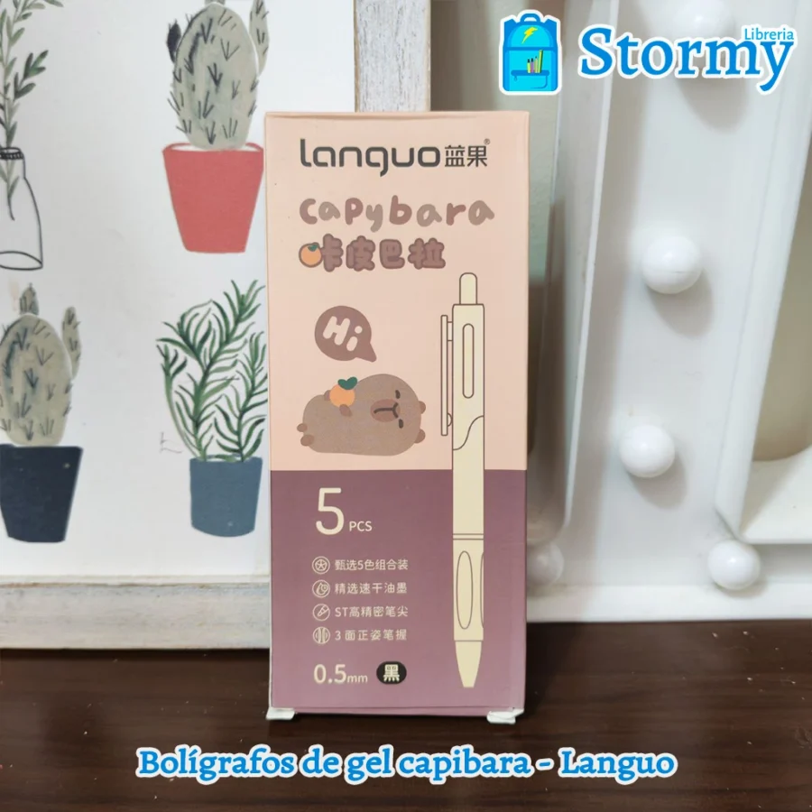Boligrafos de gel capibara languo1