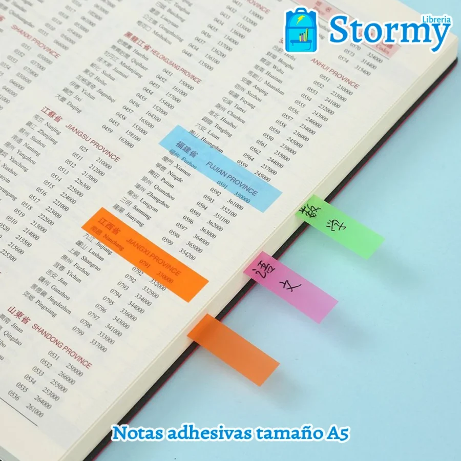 Notas adhesivas tamaño a52