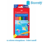 12 colores triangulares faber castell