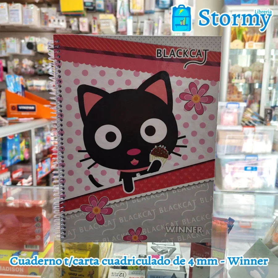 Cuaderno t carta cuadriculado de 4 mm winner3