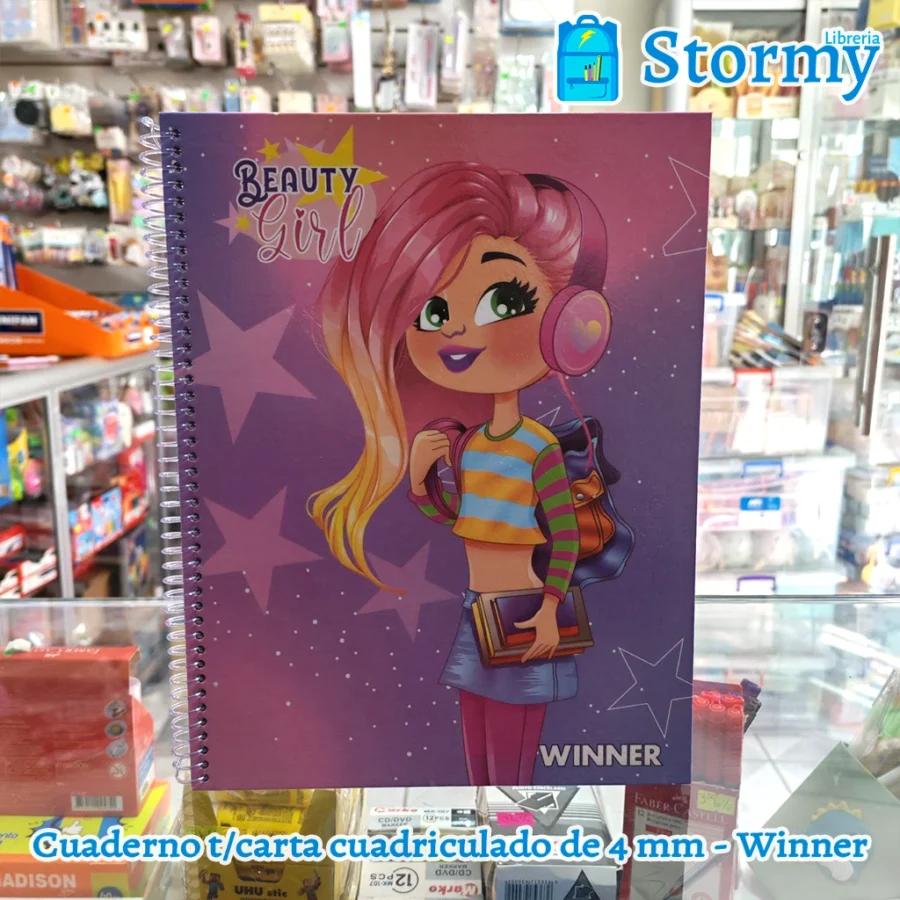 Cuaderno t carta cuadriculado de 4 mm winner6