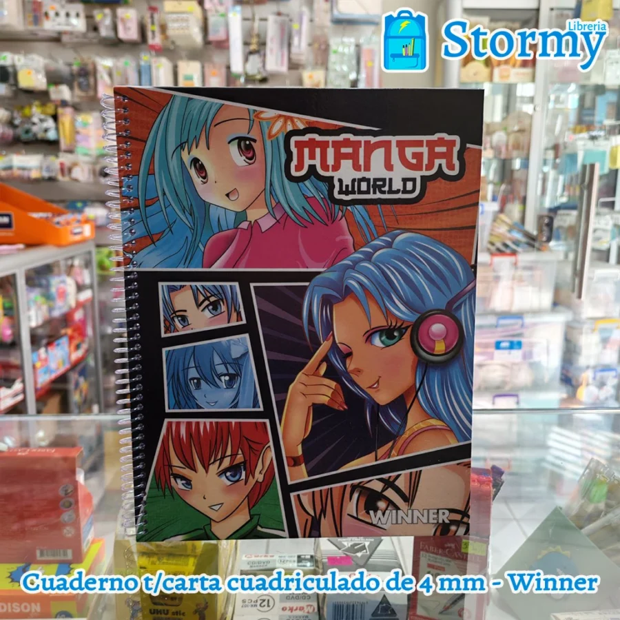 Cuaderno t carta cuadriculado de 4 mm winner7