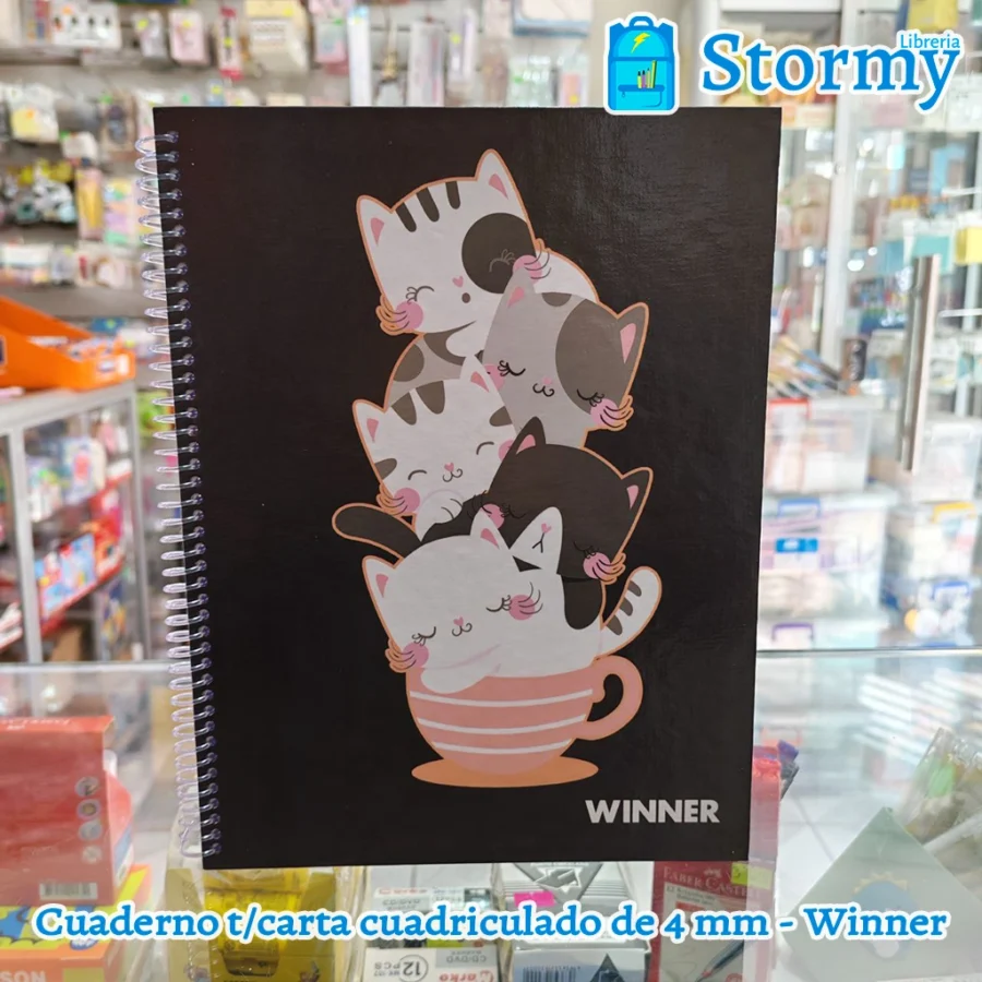 Cuaderno t carta cuadriculado de 4 mm winner8