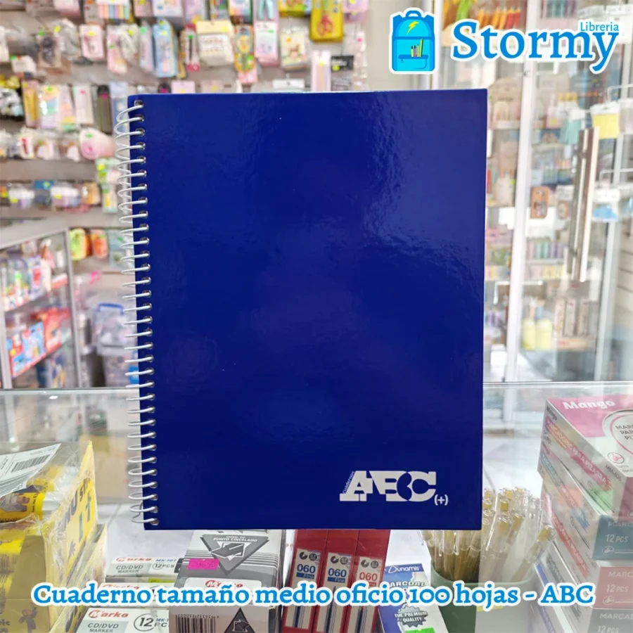 Cuaderno tamaño medio oficio 100 hojas abc
