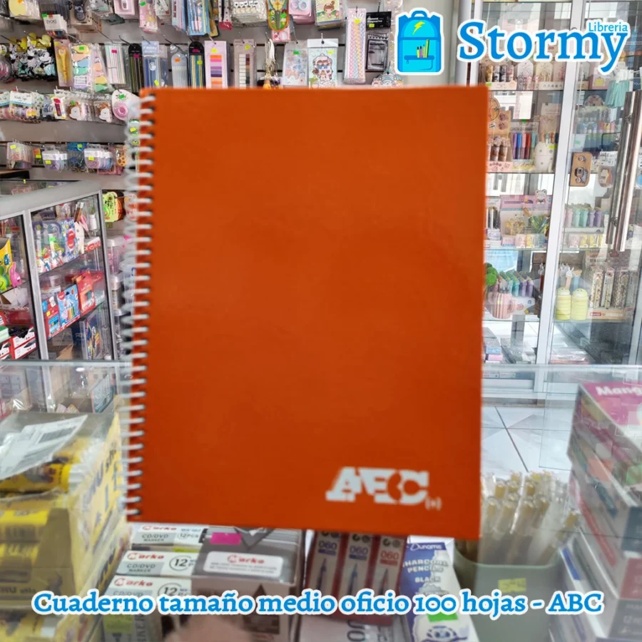 Cuaderno tamaño medio oficio 100 hojas abc5