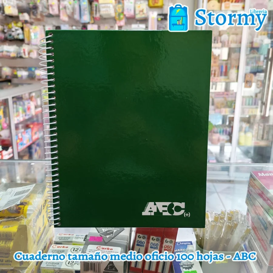 Cuaderno tamaño medio oficio 100 hojas abc6