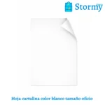 Hoja cartulina color blanco tamaño oficio
