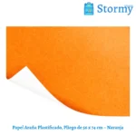 Papel araña plastificado color naranja 56x74 cm