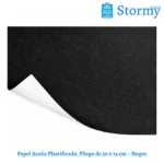 Papel araña plastificado color negro 56x74 cm