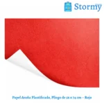 Papel araña plastificado color rojo 56x74 cm