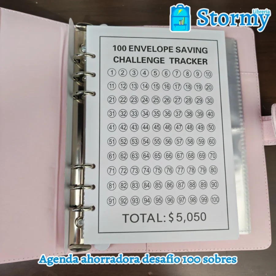 Agenda ahorrdora desafio 100 sobres2