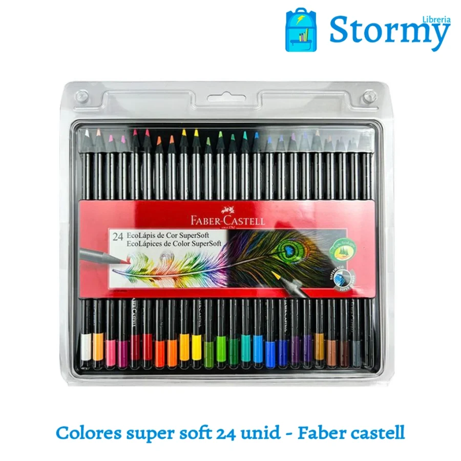 Colores super soft 24 unid faber castell