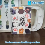 Cuaderno cute cat a5 anillas que se abren
