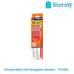 Docena lápiz rojo triangular chequeo vinifan
