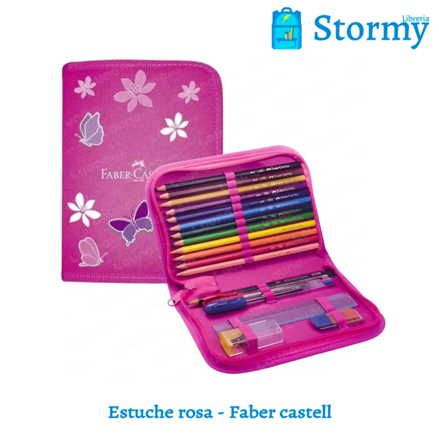 Estuche rosa faber castell