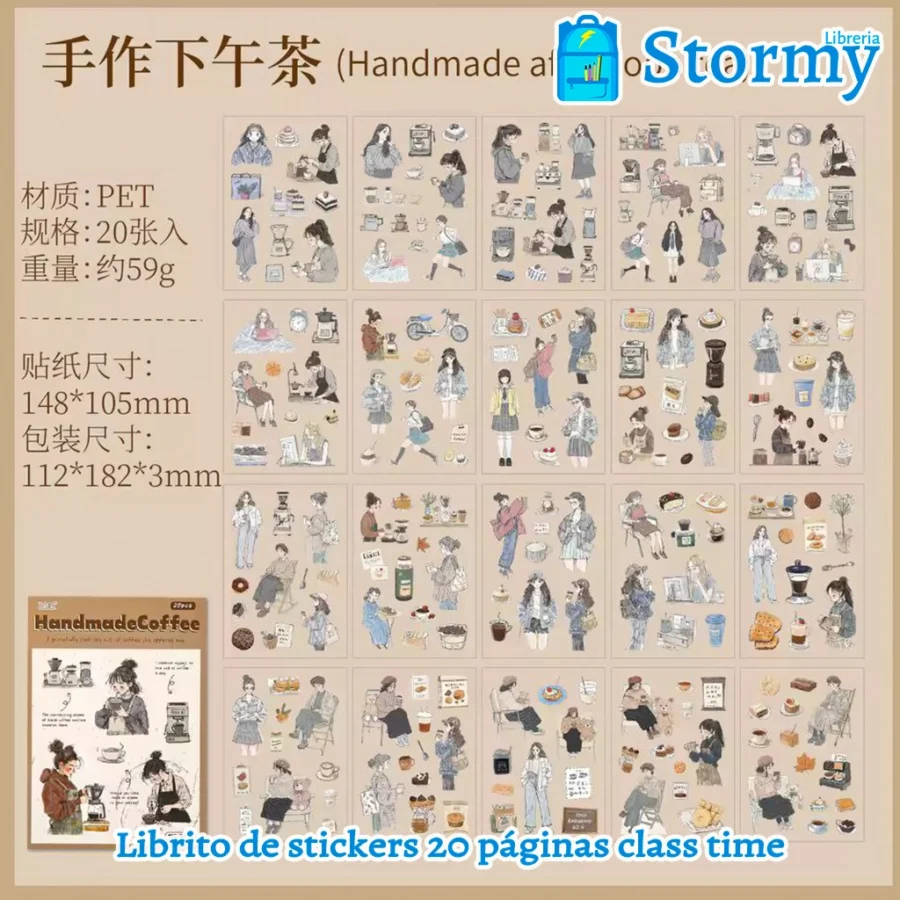 Librito de stickers 20 paginas class time7