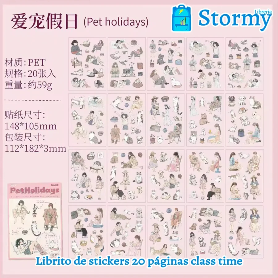 Librito de stickers 20 paginas class time8