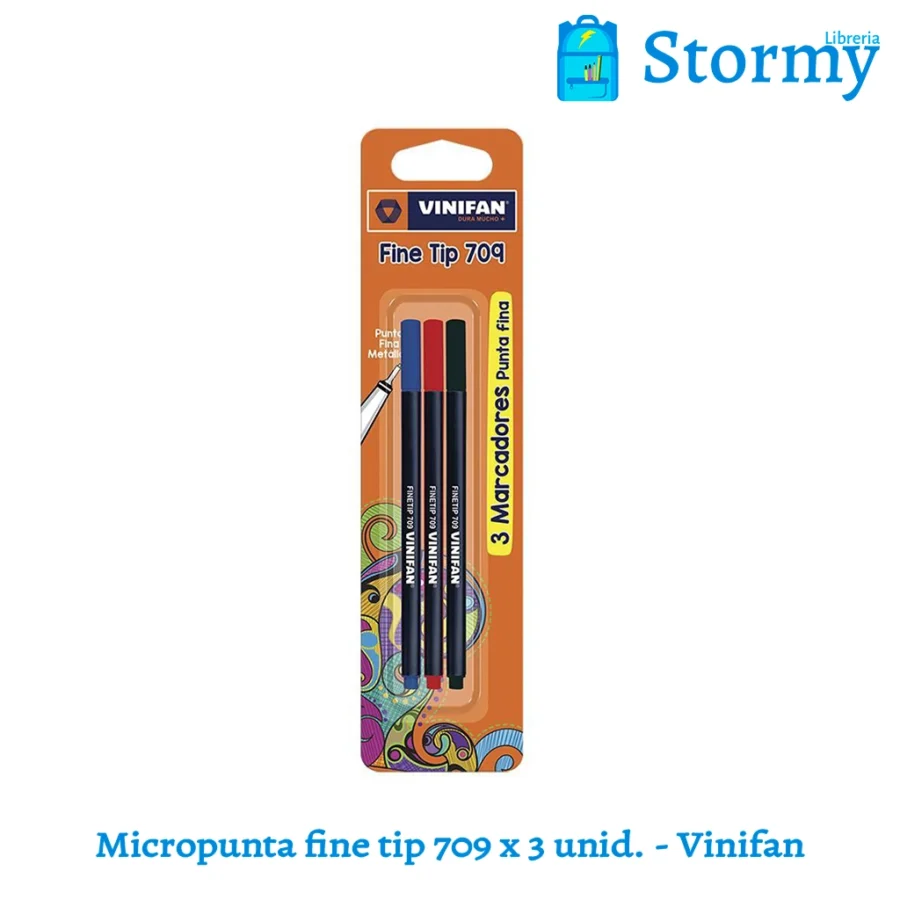 Micropunta fine tip 709 x 3 unid vinifan