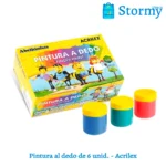 Pintura al dedo de 6 unidades acrilex
