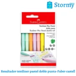 Resaltador textliner pastel doble punta faber castell